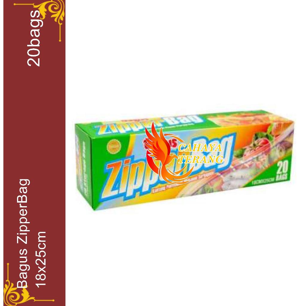 Bagus Zipper Bag 18x25 isi 20bags / Plastik Zip Lock / Plastik Multifungsi