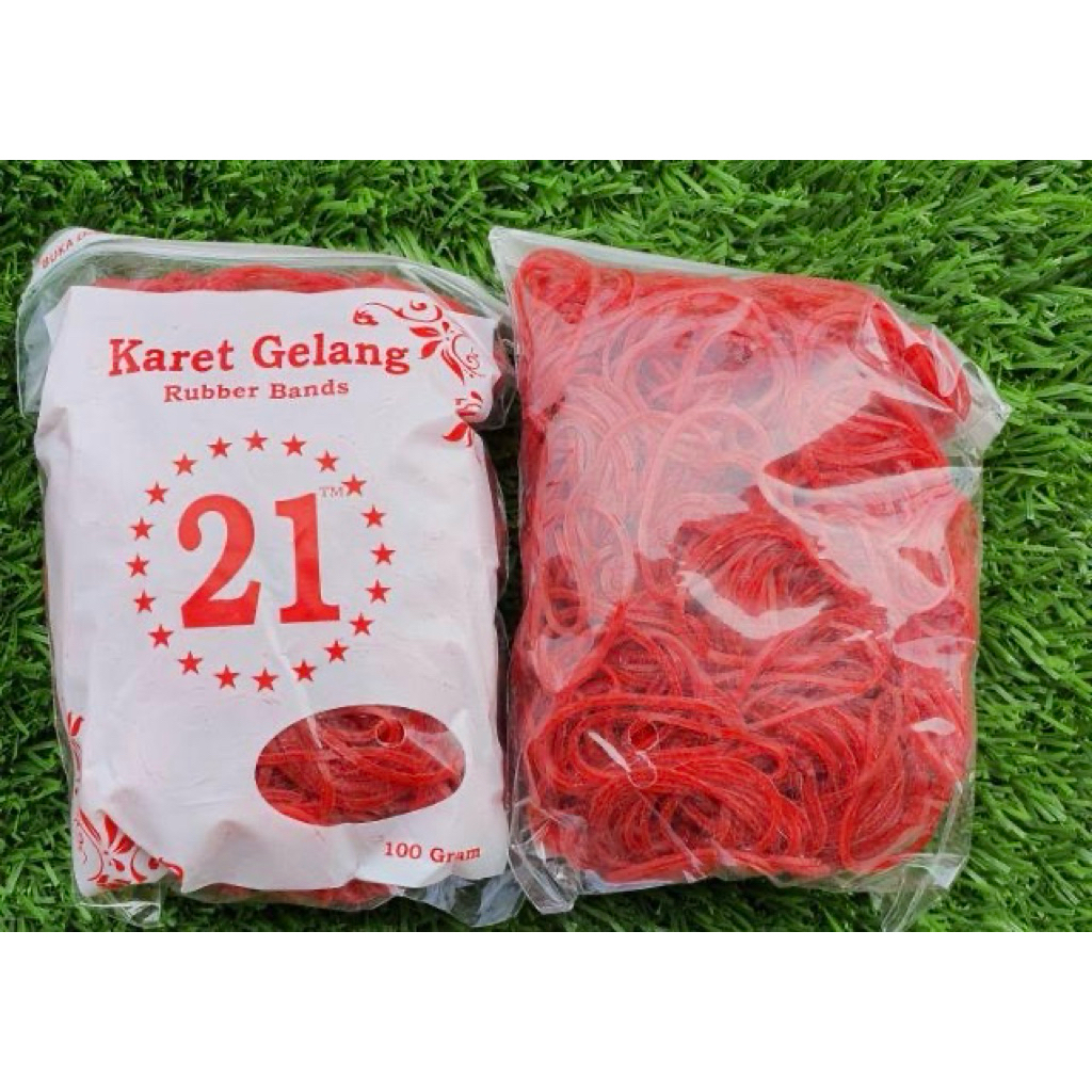 

KARET MENTAH KUNING KARET Merah GELANG RUBBER IKAT SAYUR 14MM 100GRAM