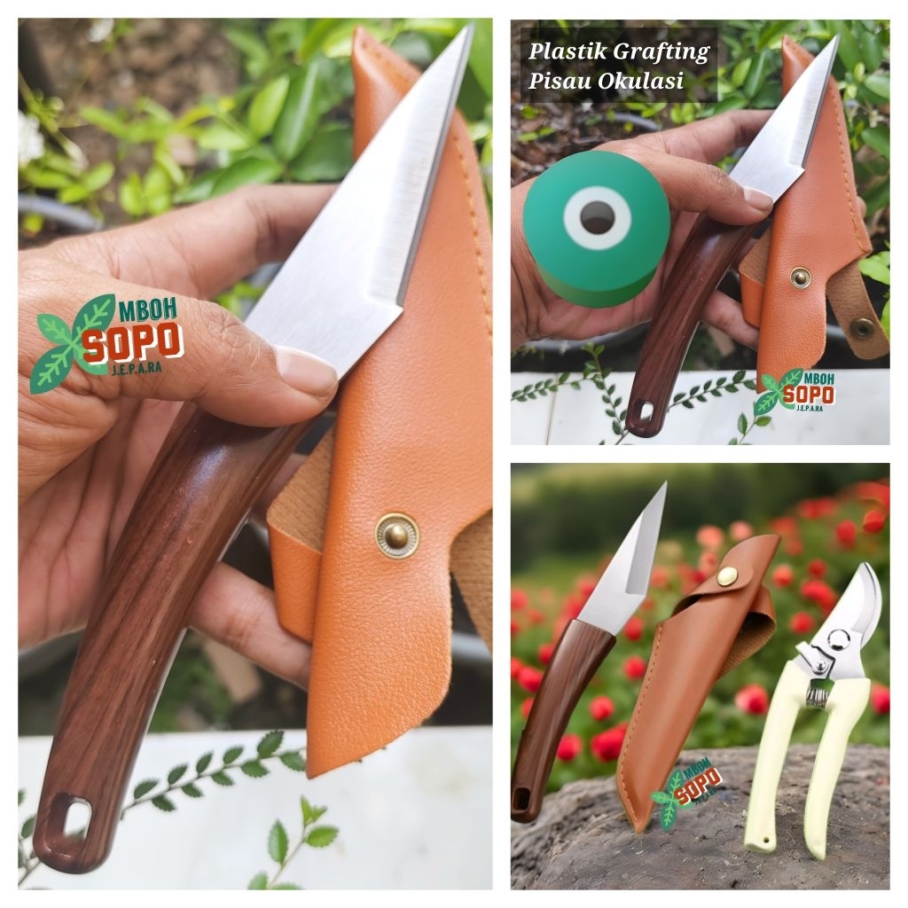 Alat Bonsai Berkebun, XINGYE Pisau Grafting Cangkok Okulasi Plus Sarung Pisau
