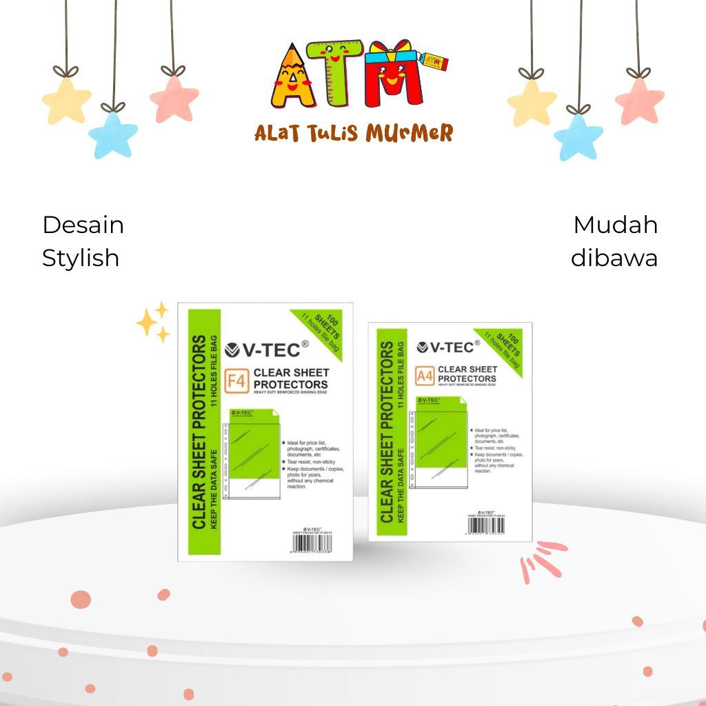 

Sheet Protector/Vtec Sheet Protector(Pelindung)/Vtec Sheet Protector VT-303 A4 & Folio