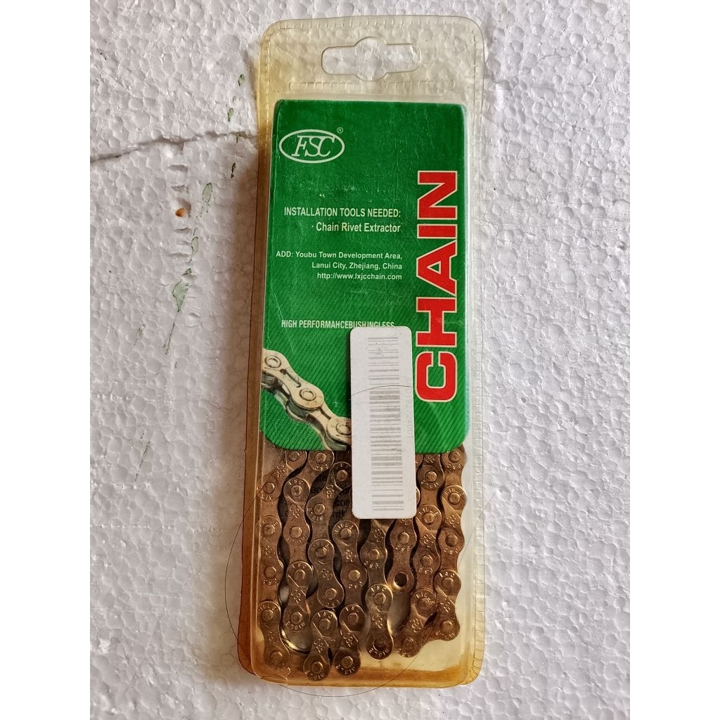 Rantai Sepeda 6-7-8 Speed 116L FSC Gold / Emas Rantai Sepeda MTB Lipat DLL | High Quality