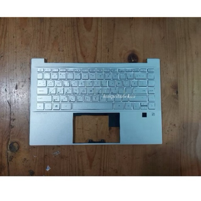 Casing Tengah Palmrest Hp Pavilion 14DV 14-DV Series Keyboard Test Normal Silver keyboard Tust Huruf