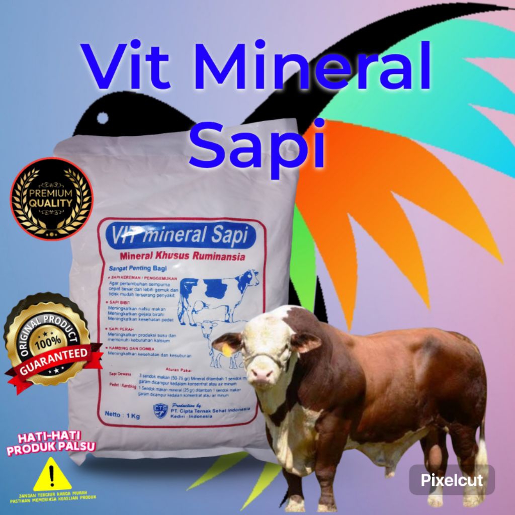 VIT MINERAL SAPI - KALSIUM PENGGEMUK SAPI KAMBING TERNAK PELENGKAP PAKAN KONSENTRAT
