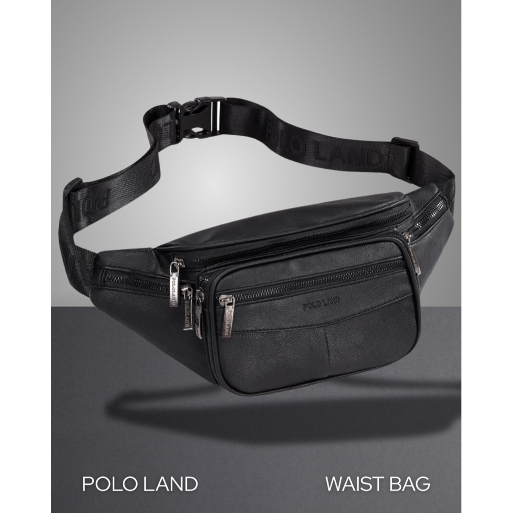 POLO LAND Waist Bag Pria Wanita – Tas Selempang Pinggang Casual Premium