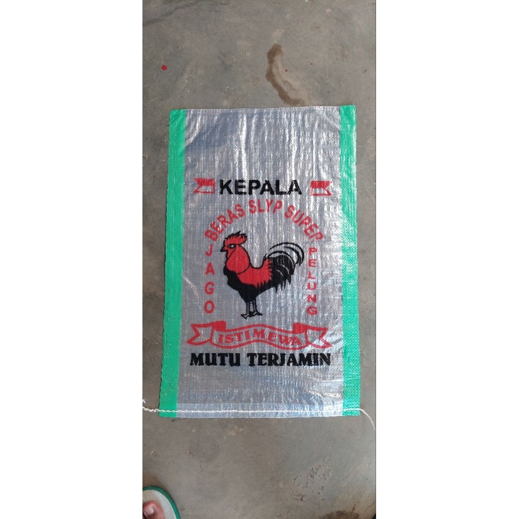 

karung beras 10kg cap ayam jago