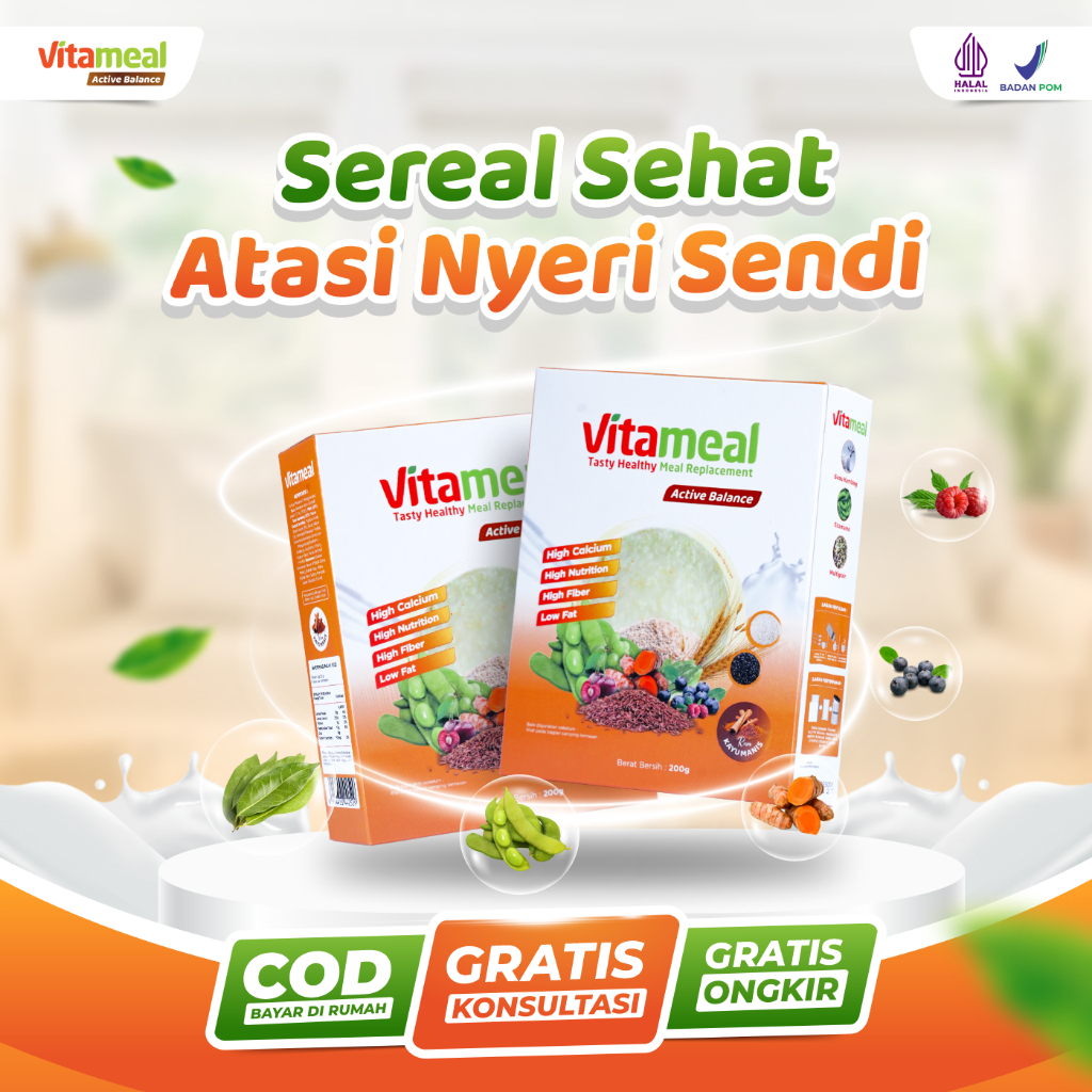

Sereal Sehat Vitameal Active Balance Atasi Nyeri Sendi Kesemutan Pegal Linu Asal Urat Nyeri Lutut Menggunakan Gula Stevia