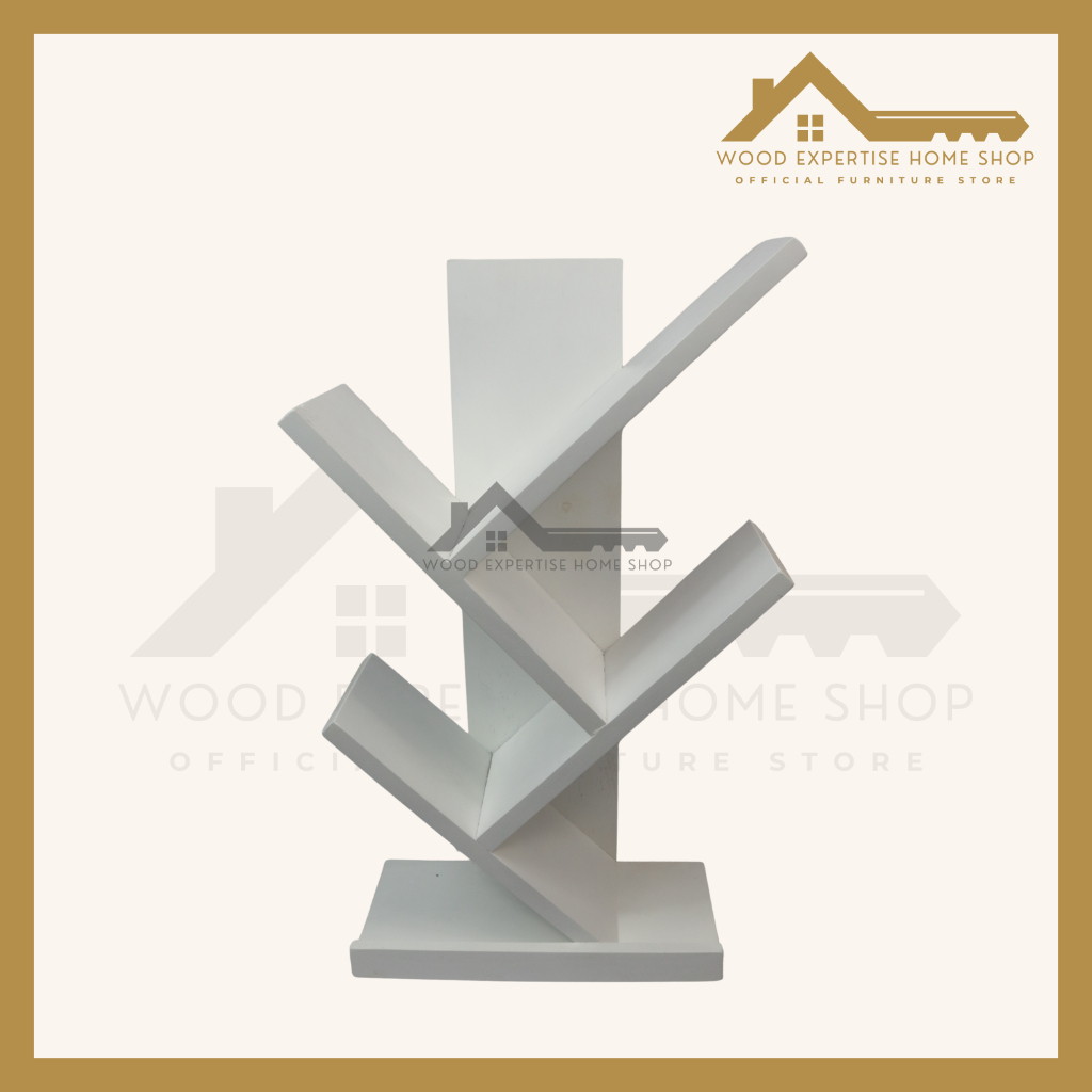 Rak Buku Tempat Buku Novel Majalah Hiasan Rumah Rak Kayu Pinus Aesthetic