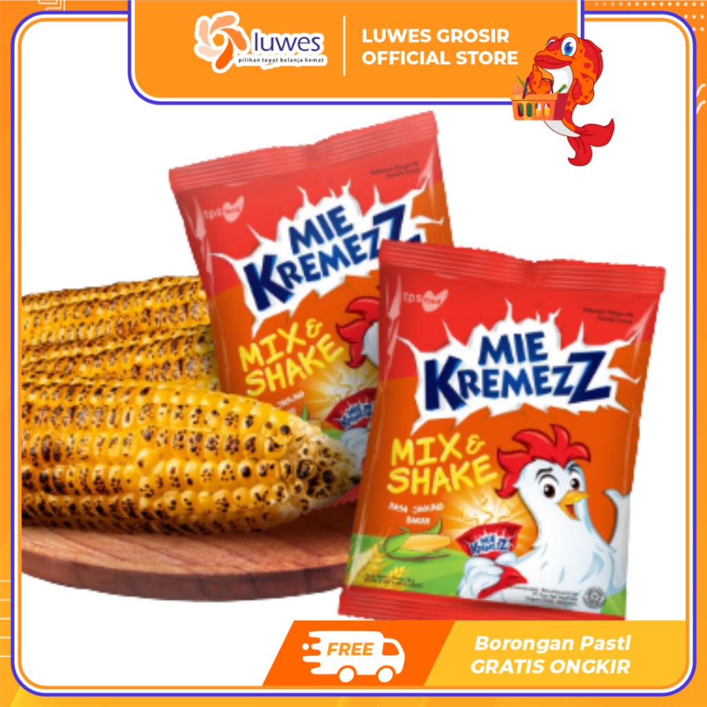 

[GROSIR] Mie Kremezz Mix & Shake Isi 10pcs Rasa Jagung Bakar Murah