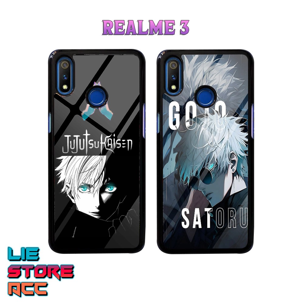 Case Realme 3 Case Hp Realme 3 Premium Glossy liestore_acc Casing [ Anime Gojo Satoru ] Casing Hp Re