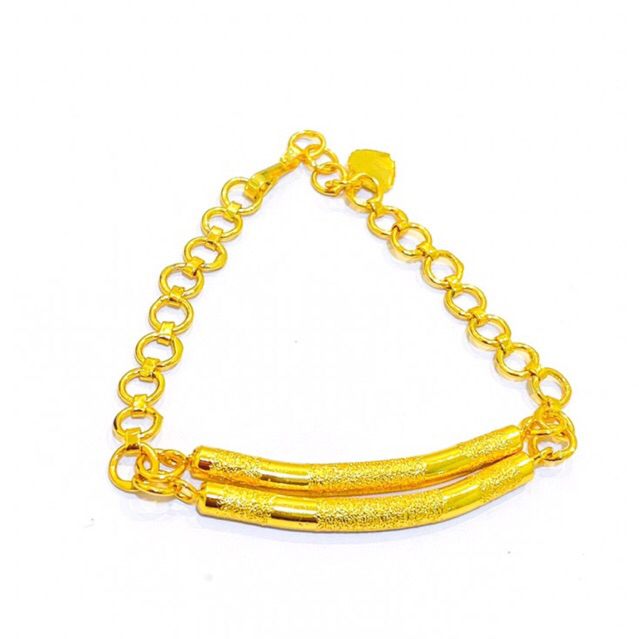 gelang lidi dewasa viral Lapis Emas 24krt Crum Emas Muda 18gram gelang Cewek Replika Premium Gold