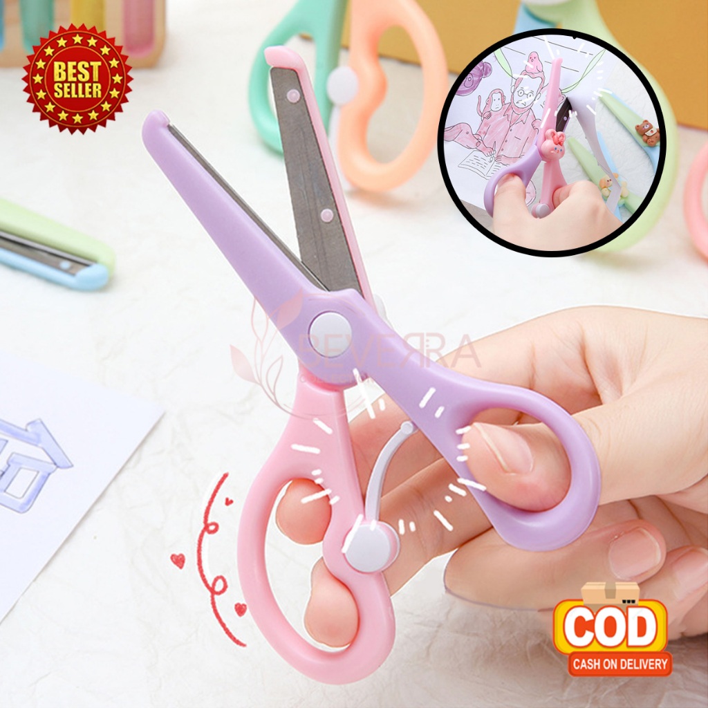 

Gunting Anak Kertas Mini Plastik Motif Karakter Kartun Warna Lucu Perlengkapan Sekolah ATKAB