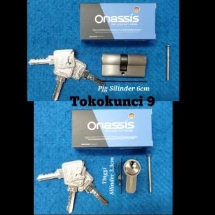 Silinder Kunci Onassis 6cm CY/ONS 60mm DO-H Cylinder Kunci Pintu Standar 6 cm Onassis