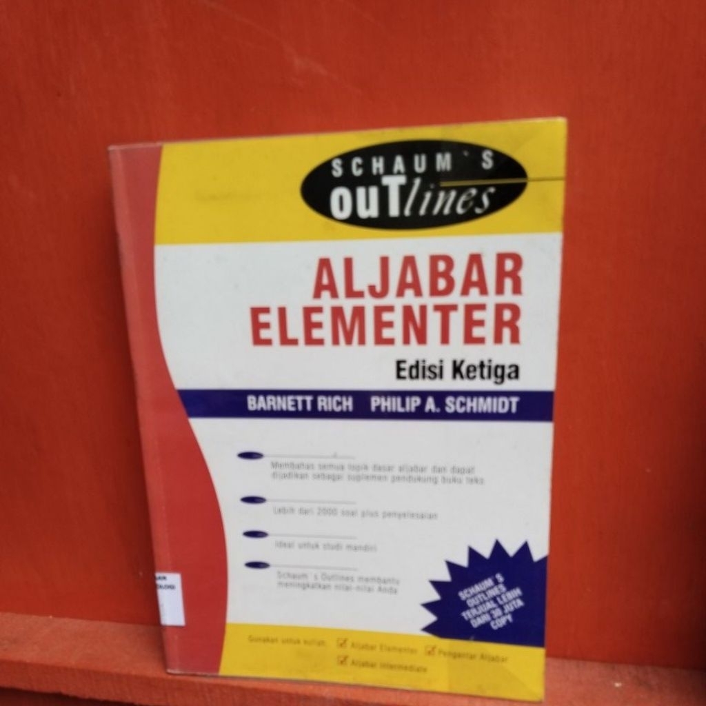 buku bekas original aljabar elementer schaum