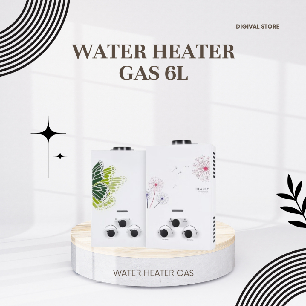 FINITO Gas Water Heater 6 Liter Pemanas Air NK 6L