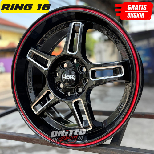 VELG MOBIL BALENO JAZZ YARIS AGYA CITY VIOS AVANZA XENIA DISKON VELG RUPAT HSR R16X7 LOBANG 4  ET45 