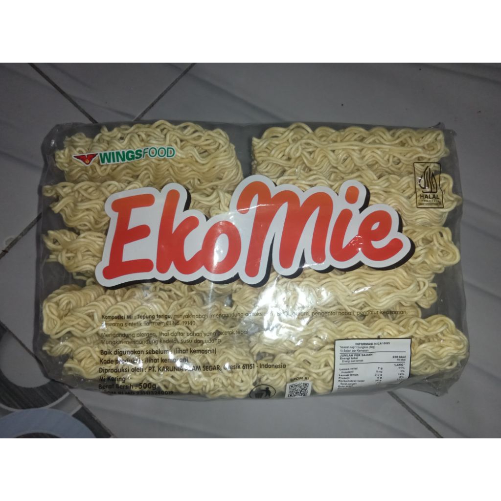 

Eko Mie Kering isi 10 Termurah Kemasan 550 Gram