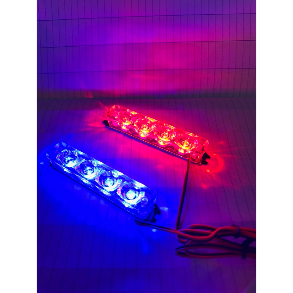 LAMPU LED STROBE KEDIP DC 12VOLT 3MATA 4MATA 5MATA DAN 6MATA NYALA MERAH BIRU