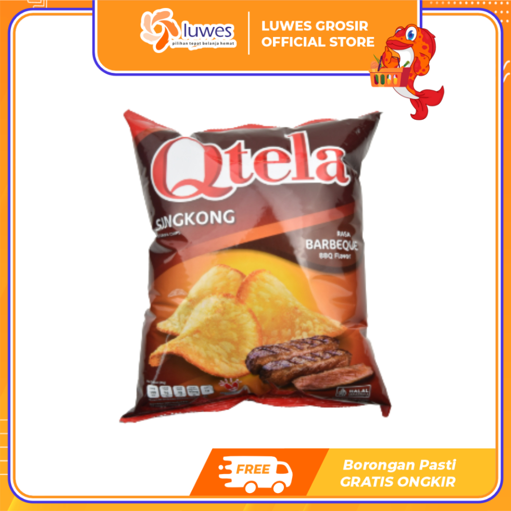 

[GROSIR] Qtela Keripik Singkong Barbeque 20gr Isi 10pcs Keripik Singkong Barbeque Murah