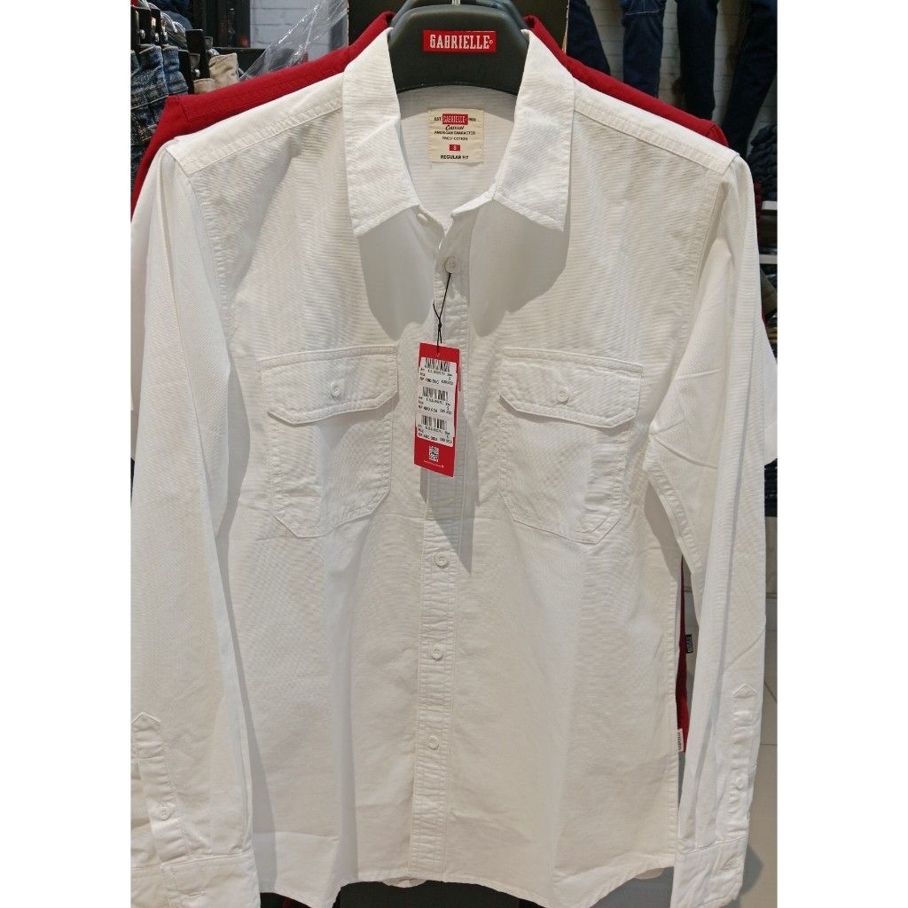Kemeja panjang pria Gabrielle casual original mens 8121326902761 kemeja pria putih atasan pria kemej