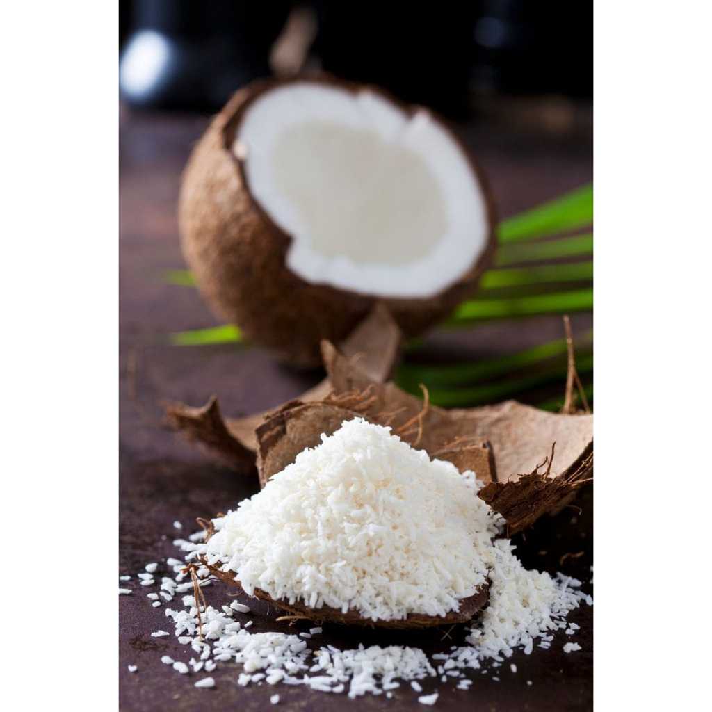 

Desiccated Coconut Kasar (250 Gram) / Kelapa Parut Kering flakes serpihan