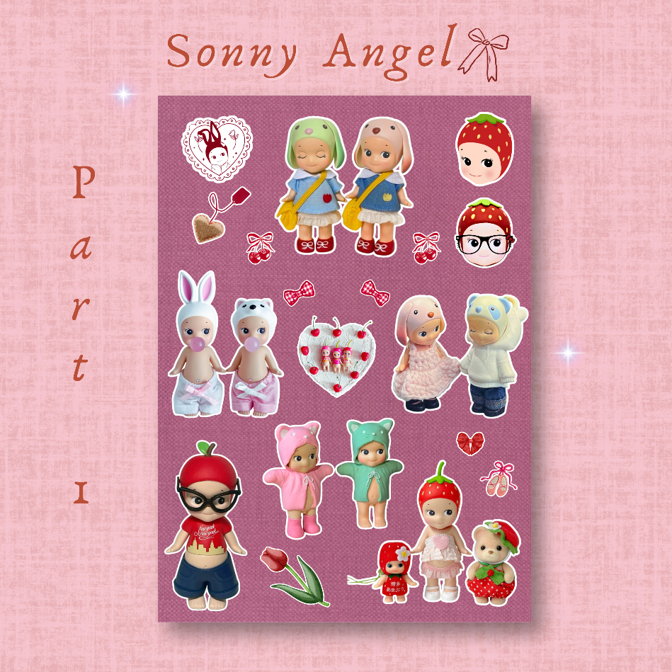 

[PART 1] Sonny Angel - Aesthetic Vinyl Sticker Pack with Kiss Cut (A6)