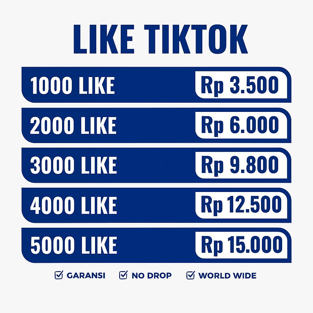 Like TikTok FYP AutoViral – Proses Super Cepat, Bergaransi 30 Hari