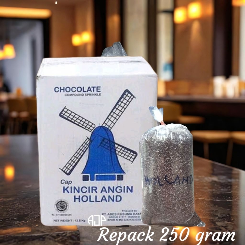 Meses / Mesis Chocolate Compound Cap Kincir Angin Holland | Repack 250 gram