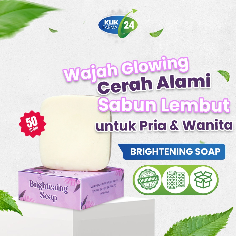 SABUN MUKA GLOWING DAN MEMUTIHKAN NATURA BRIGHTENING SOAP Sabun Cuci Muka Pria Sabun Wajah