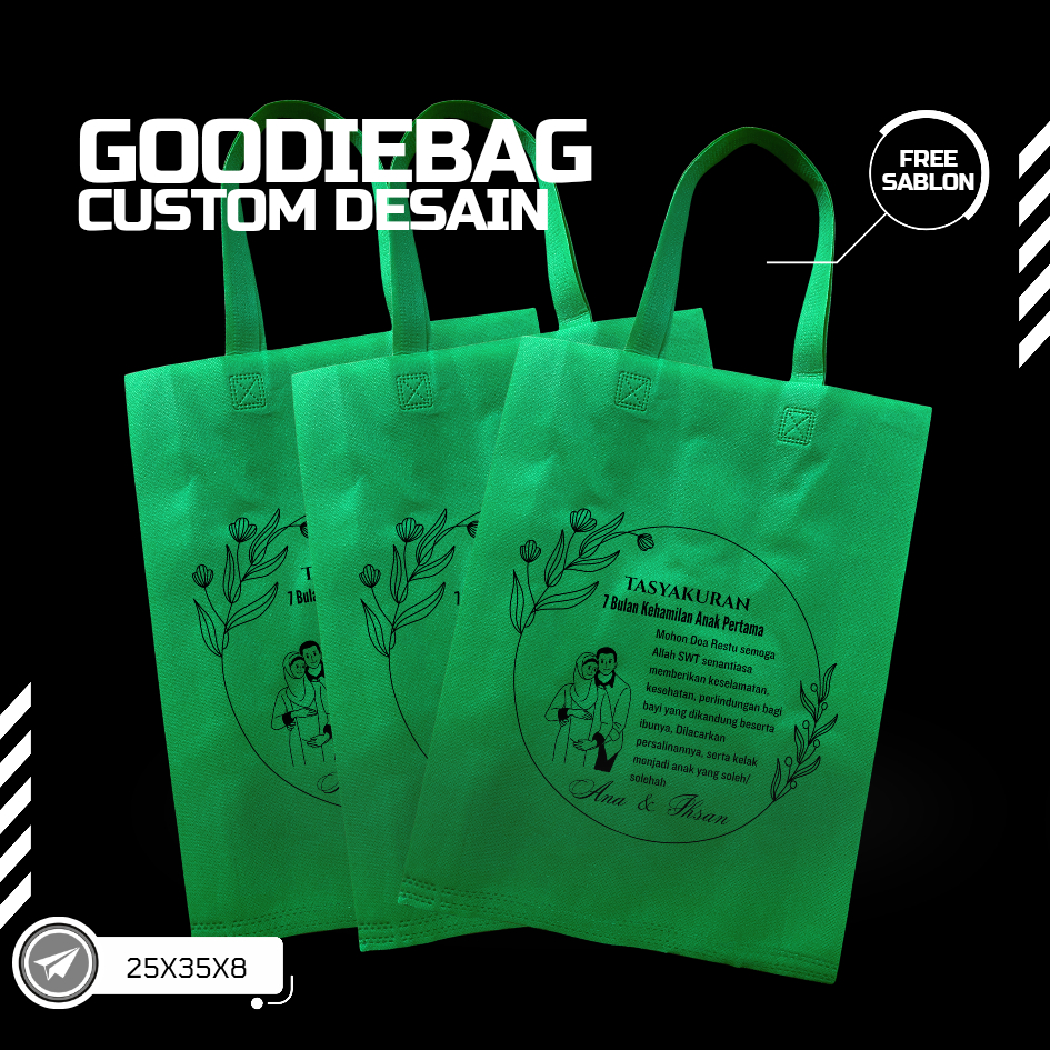 

CV. Berkah Kertas Jaya | Best Seller Gratis Sablon Nama Tas Gooodie Bag Tasyakuran Kelahiran Aqiqah Khitan Tedak Siten Multifungsi Muat Isi Snack Jajan Souvenir Murah Berkualitas 25x35x8