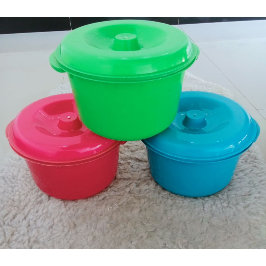 Basi Bulat Besar Tempat Sayur Wadah Saji Plastik Prasmanan Mongkok Basi SOP Plastik