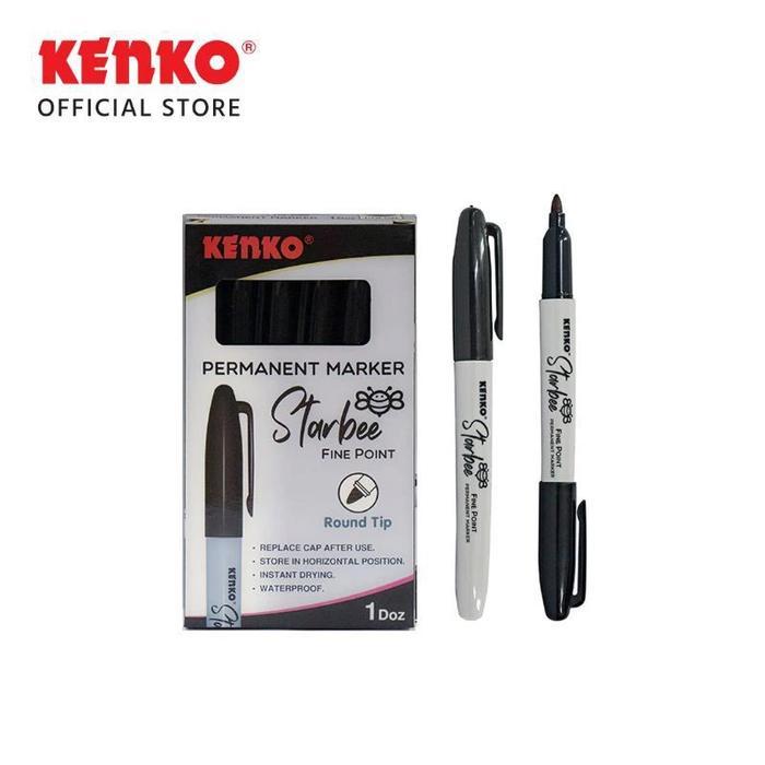 Kenko Permanent Marker Starbee Fine Point / Spidol Permanen - 1 lusin