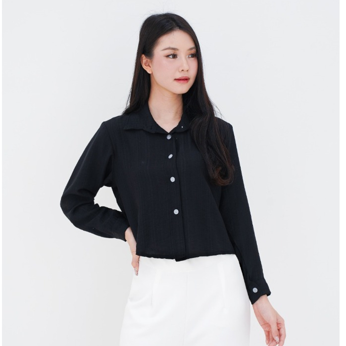 Ami Collection - Kemeja Wanita Polo Linen / Kemeja Wanita / Kemeja Linen