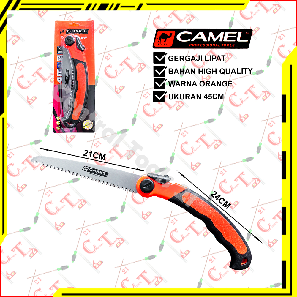 Gergaji Kayu 45Cm Camel / Gergaji Lipat / Gergaji Pohon Ranting