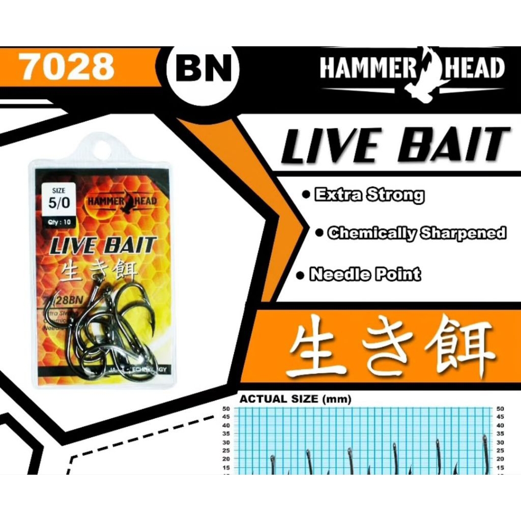 Mata Pancing Hammer Head Live Bait-7028BN