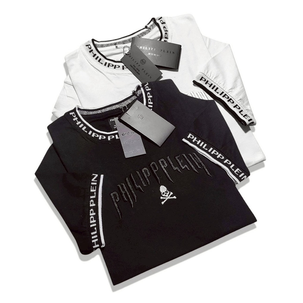 Kaos Pria Distro Premium Philipp plein  Bordir cotton 24