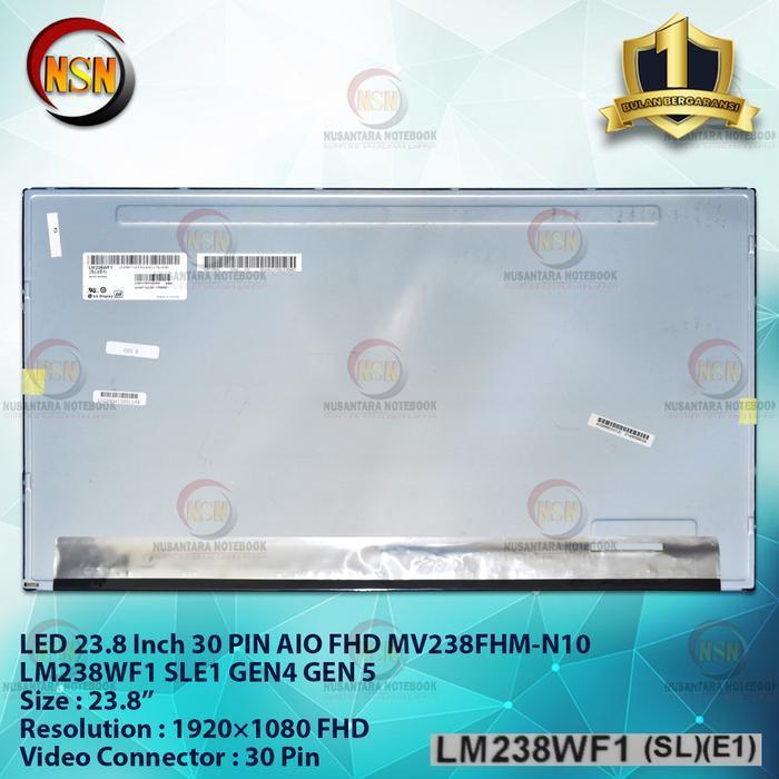 LED 23.8 Inch 30 PIN AIO FHD MV238FHM-N10 LM238WF1 SL E1 GEN5 FULL HD