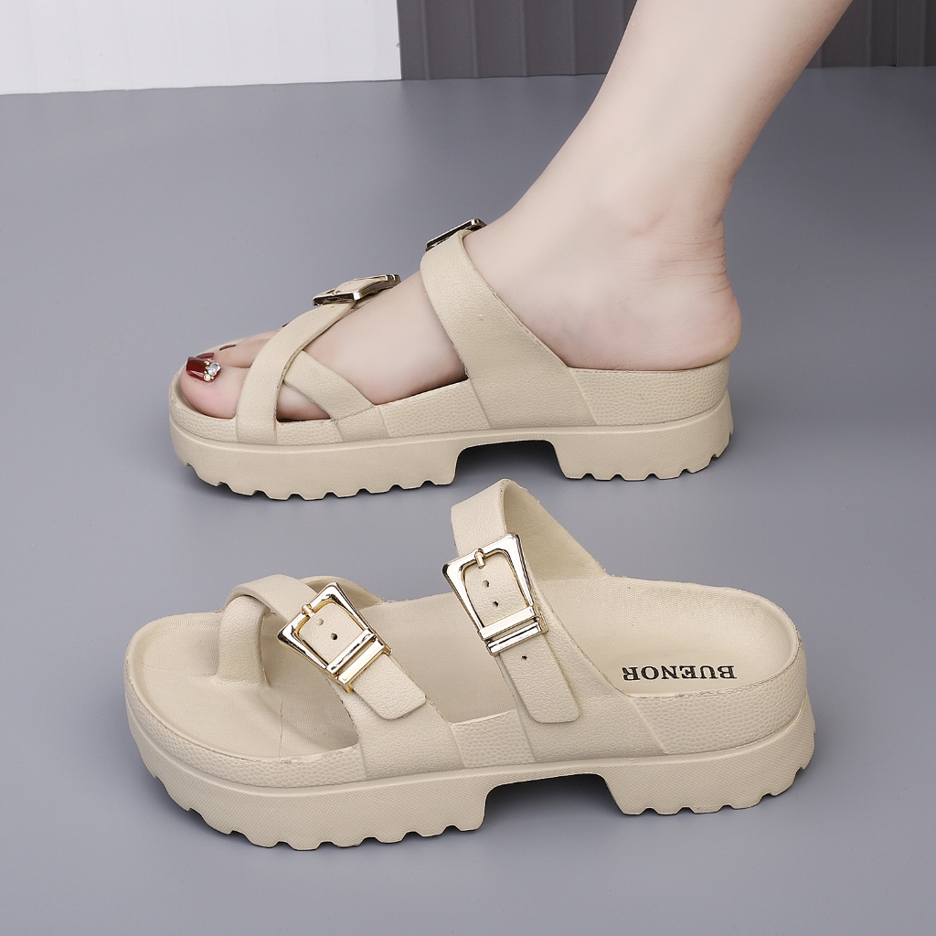 Sepatu sandal wanita kekinian ibu ibu jepit sandal slop karet wanita sandal casual wanita korean sty