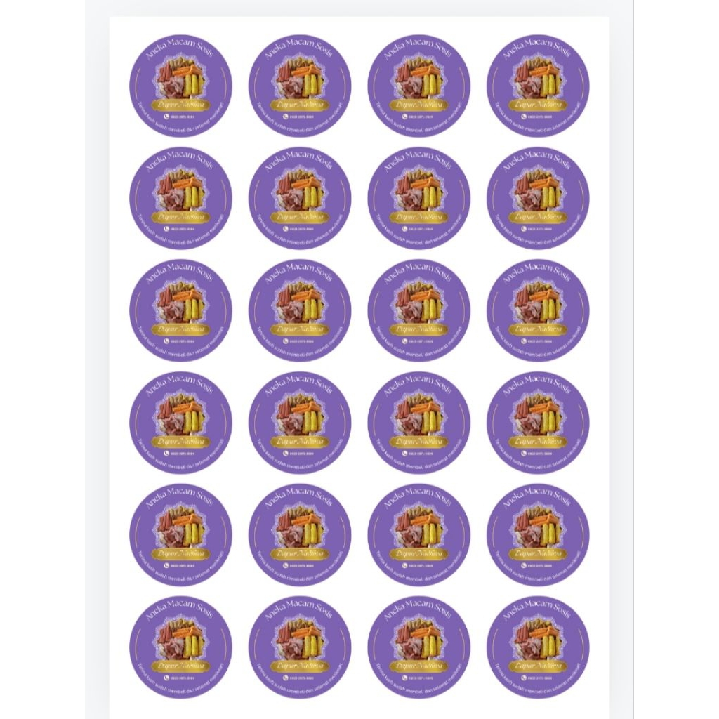 

cetak stiker label makanan F4