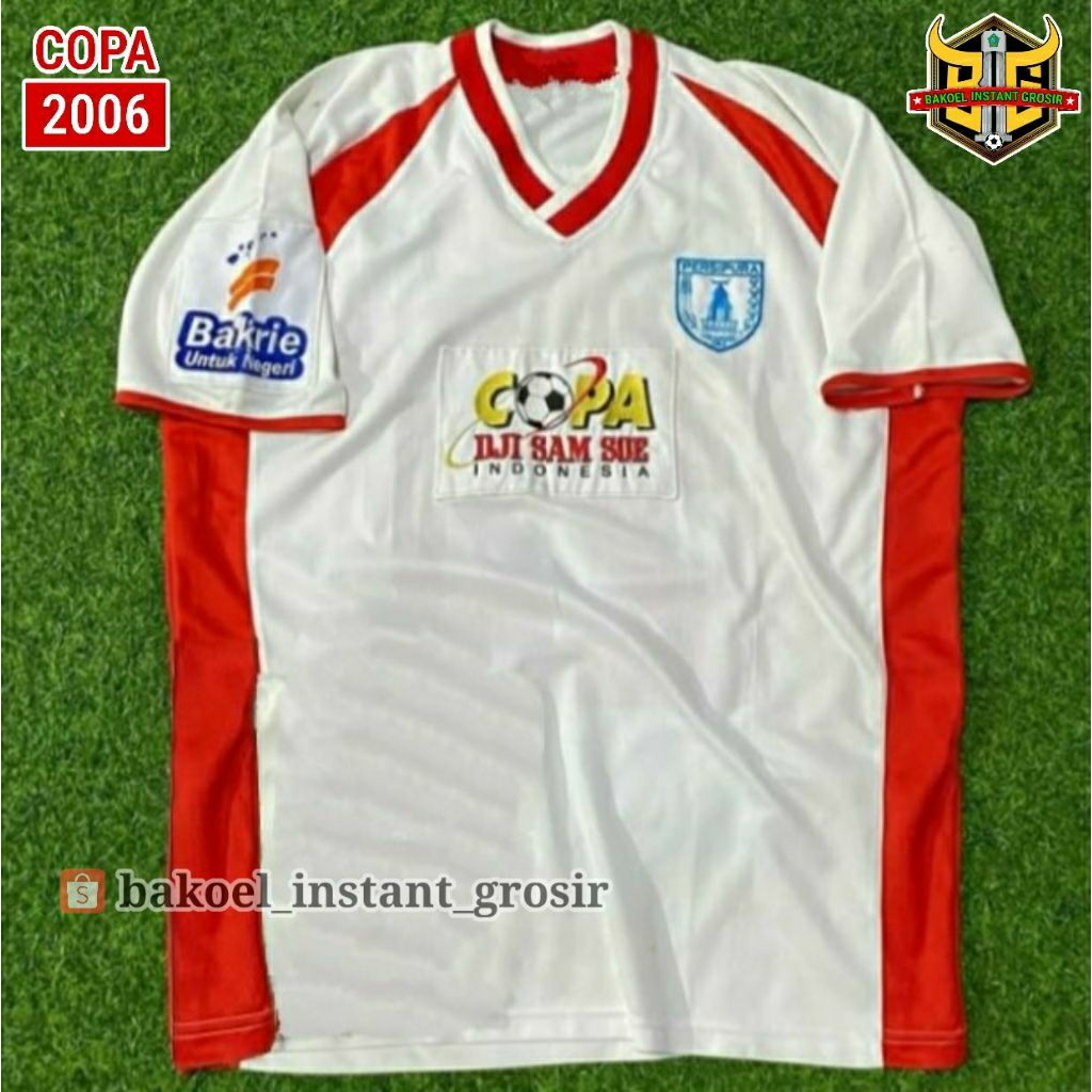 Jersey PERSIPURA Jayapura COPA 2006 Putih Full PRINTING atau BORDIR Retro Remake Lokal