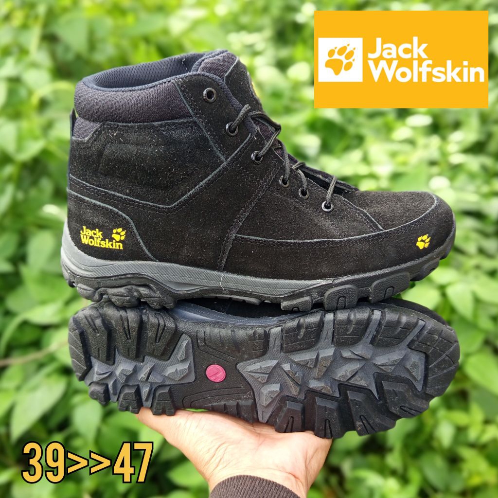 Sepatu gunung Jack wolfskin sepatu hiking Kasual jws/sepatu tracking/adventure kulit asli