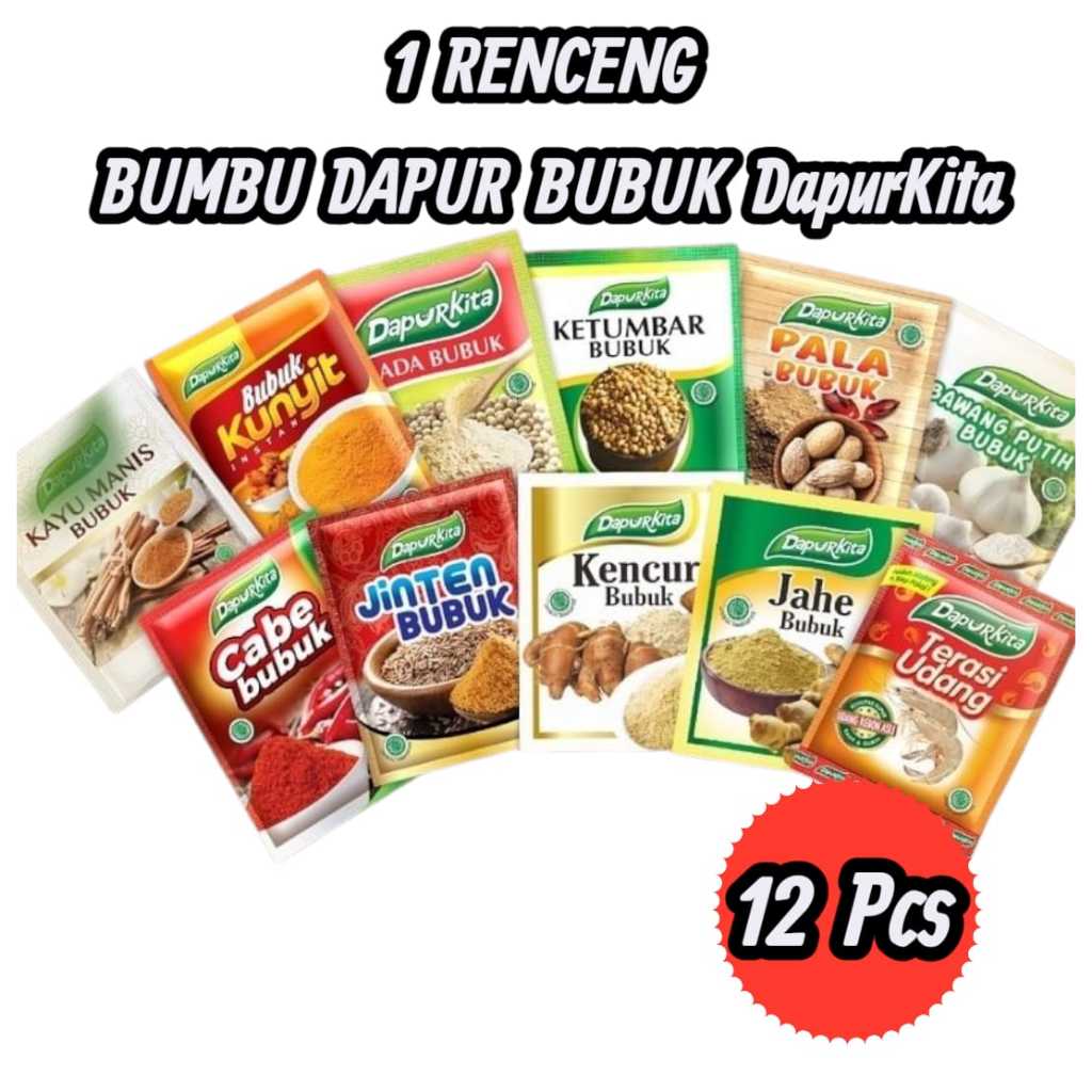 

Bumbu Masak 1 Renceng isi 12 Pcs Bumbu Rempah Serbuk Siap Pakai DapurKita