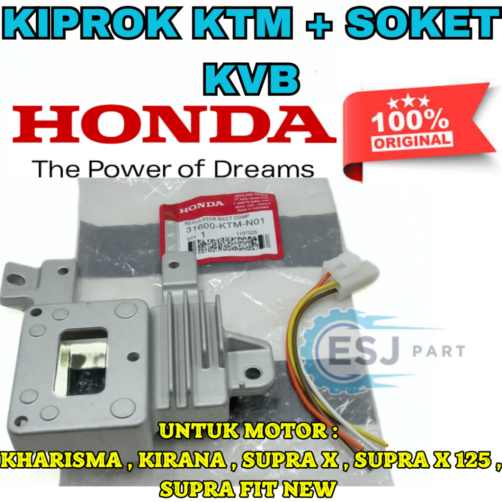 KIPROK KTM + SOKET KVB HONDA KARISMA/SUPRA X 125 OLD/KIRANA BARANG BERKUALITAS ASLI 100% ORIGINAL .
