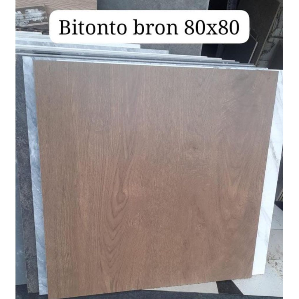 Granit motip kayu matte 80x80 bitonto brown - invinity