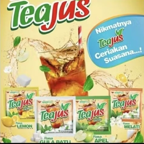 

Tea Jus / teajus renceng /teajus gula batu apel lemon melati