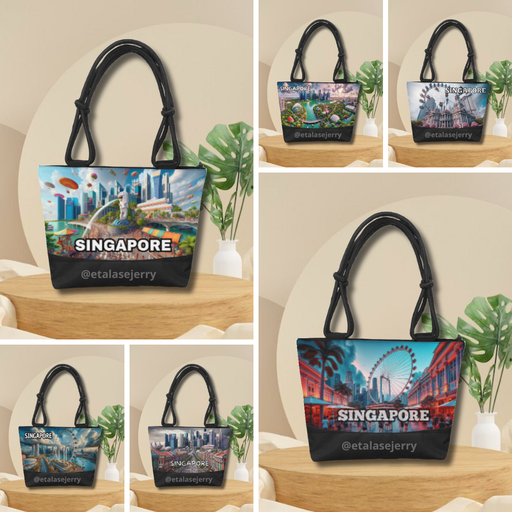 Tas Souvenir Tali Sumbu Tote Bag Wanita Singapore