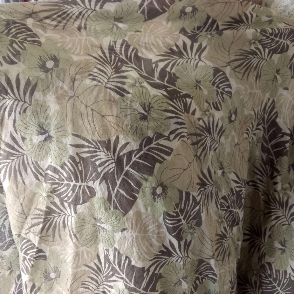 katun silky sutra motif bunga besar premium