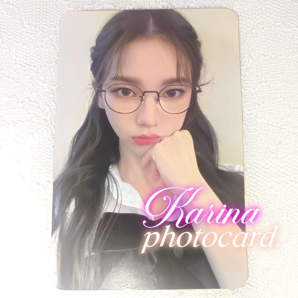 [OFFICIAL] karina aespa photocard specs kacamata photopack girls