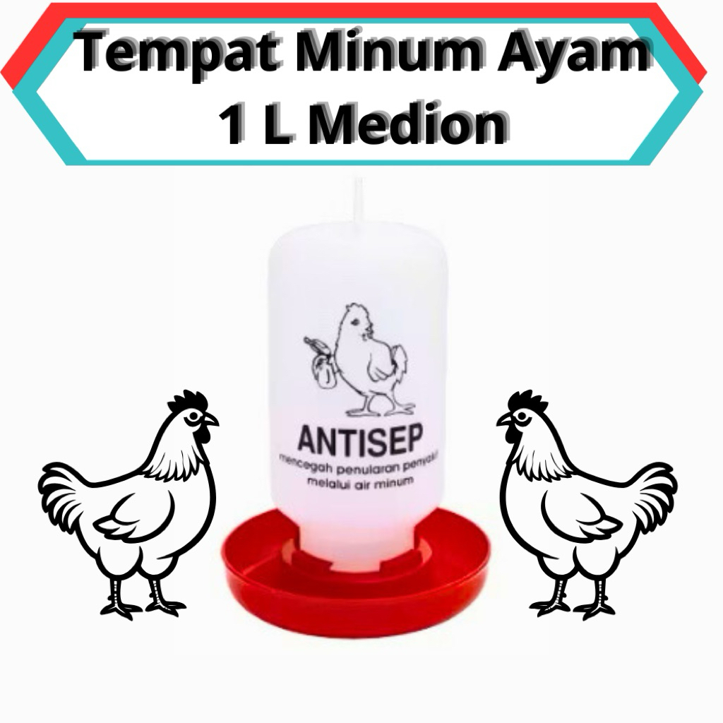 Tempat Minum Ayam / TMA - 1 Liter Medion