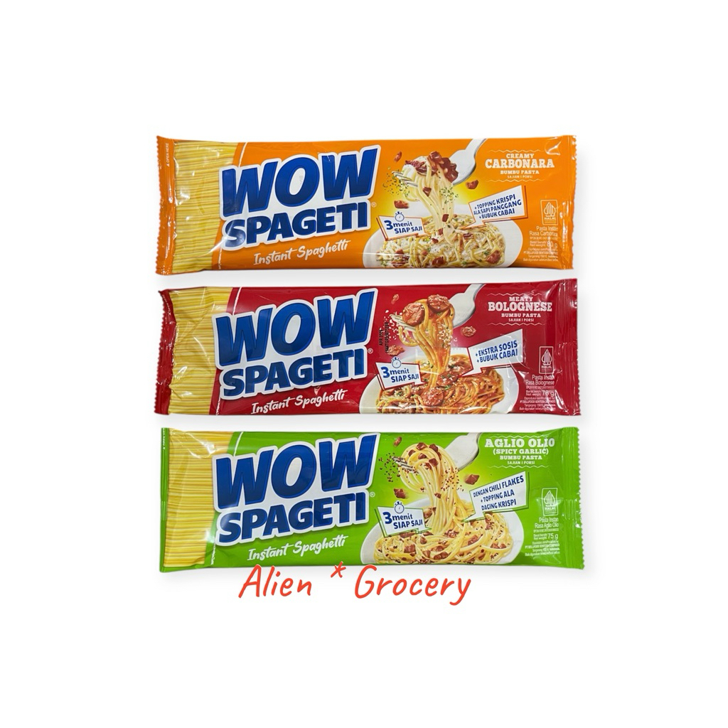 

MAYORA MIE WOW SPAGHETTI Instan Instant Creamy Carbonara Bolognese 88gr