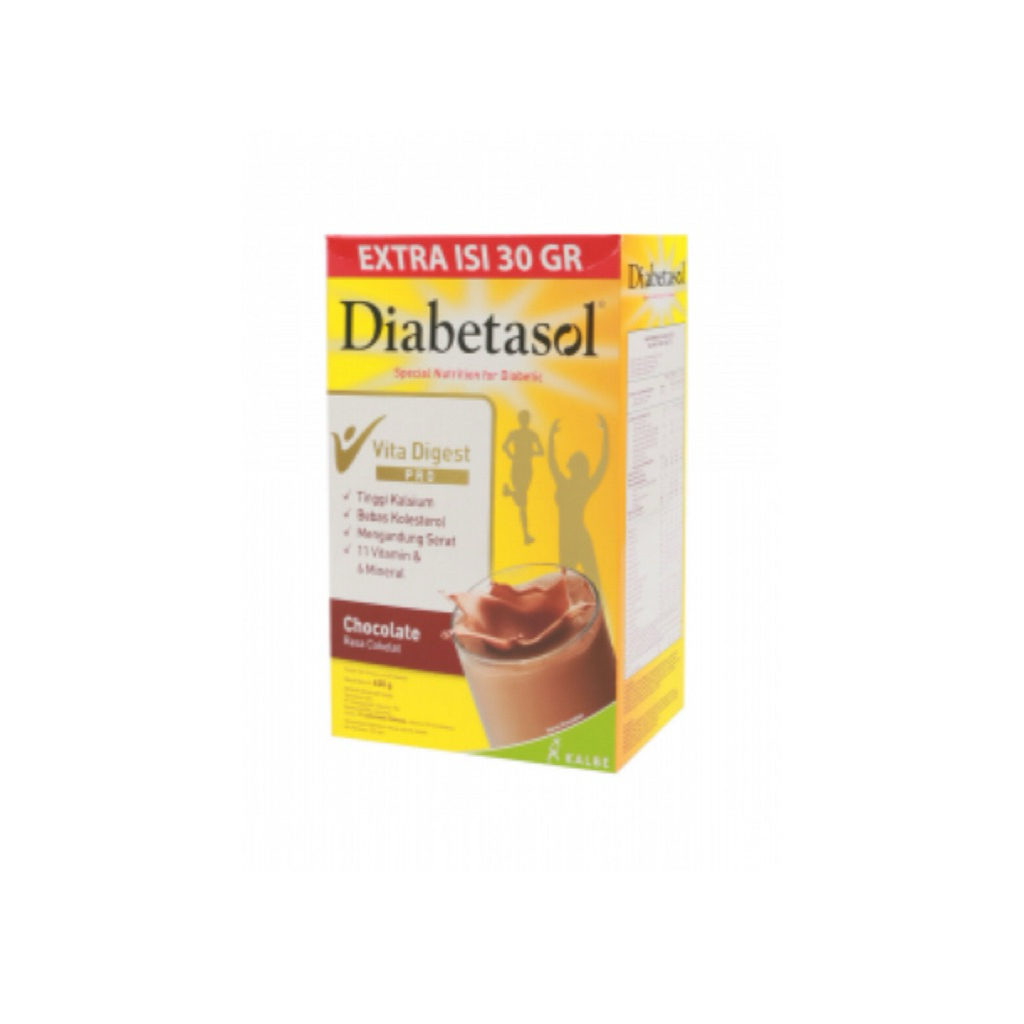 

Diabetasol Susu Formula Diabetes Rasa Cokelat Box 570g – Kalbe